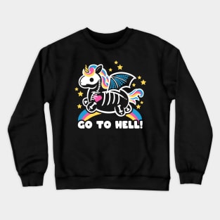 Skeleton unicorn Crewneck Sweatshirt